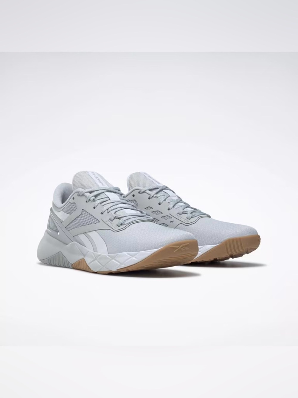 Reebok Light Neutral Grey Nanoflex TR Training Sneakers Size 7